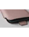 Wholesale LURESKO LILLA XXXL leather slip case slip for phone 6.5' - 6.9' (smooth pink with white thread) - LUR39 - {ean13} - Hurt