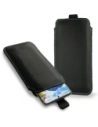 Wholesale LURESKO LILLA 4XL leather slipcase slip for a phone up to 7 inches, leather case (black smooth with white thread) - LUR40 - {ean13} - Hurt