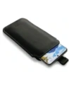 Wholesale LURESKO LILLA 4XL leather slipcase slip for a phone up to 7 inches, leather case (black smooth with white thread) - LUR40 - {ean13} - Hurt