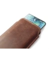 Wholesale LURESKO LILLA 4XL leather slip case slip-in for a phone up to 7 inches, leather cover (vintage brown with white thread) - LUR41 - {ean13} - Hurt