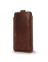 Wholesale LURESKO LILLA 4XL leather slip case slip-in for a phone up to 7 inches, leather cover (vintage brown with white thread) - LUR41 - {ean13} - Hurt