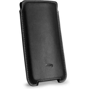 Wholesale LURESKO NORTHERN XXXL leather case slip-on for phone (black smooth with white thread) - LUR43 - {ean13} - Hurt