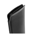 Wholesale LURESKO NORTHERN XXXL leather case slip-on for phone (black smooth with white thread) - LUR43 - {ean13} - Hurt