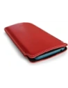 Wholesale LURESKO NORTHERN XXXL leather slip-on case for phone (red smooth with white thread) - LUR44 - {ean13} - Hurt