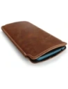 Wholesale LURESKO NORTHERN XXXL leather slipcase for phone (vintage brown with white thread) - LUR45 - {ean13} - Hurt