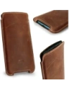 Wholesale LURESKO NORTHERN XXXL leather slipcase for phone (vintage brown with white thread) - LUR45 - {ean13} - Hurt