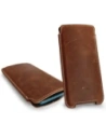 Wholesale LURESKO NORTHERN XXXL leather slipcase for phone (vintage brown with white thread) - LUR45 - {ean13} - Hurt