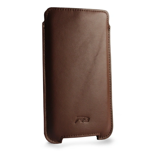 Skórzane etui LURESKO NORTHERN XXXL typu wsuwka na telefon (brąz gładki)
