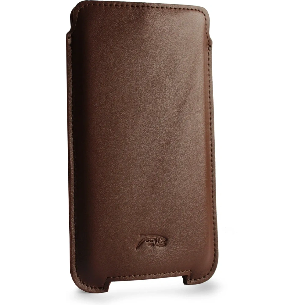 Wholesale LURESKO NORTHERN XXXL leather case pull-out type for phone (smooth brown) - LUR46 - {ean13} - Hurt