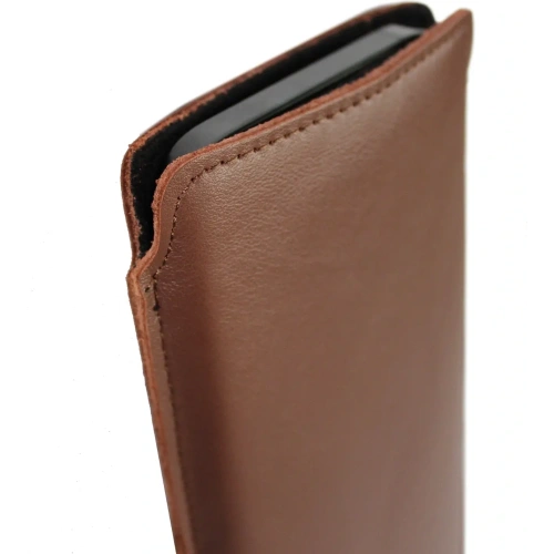 Skórzane etui LURESKO NORTHERN XXXL typu wsuwka na telefon (brąz gładki)