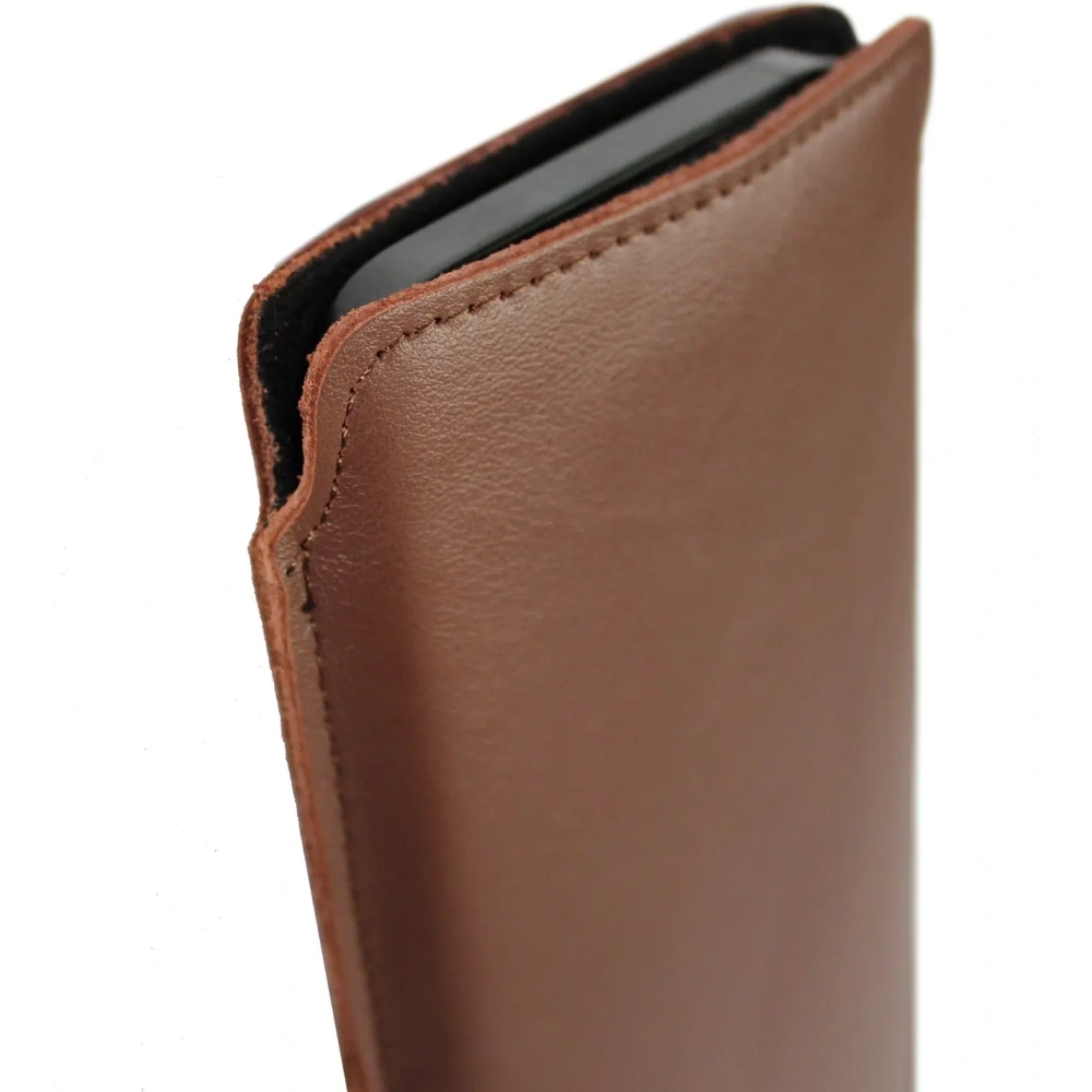 Wholesale LURESKO NORTHERN XXXL leather case pull-out type for phone (smooth brown) - LUR46 - {ean13} - Hurt