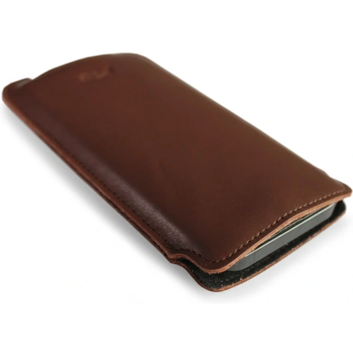 Skórzane etui LURESKO NORTHERN XXXL typu wsuwka na telefon (brąz gładki)