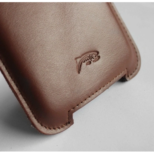 Skórzane etui LURESKO NORTHERN XXXL typu wsuwka na telefon (brąz gładki)