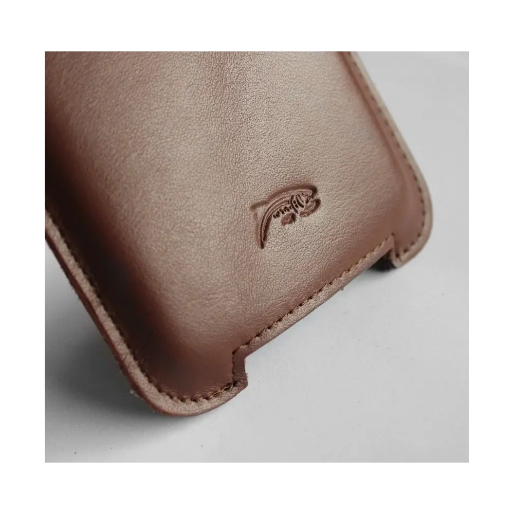 Wholesale LURESKO NORTHERN XXXL leather case pull-out type for phone (smooth brown) - LUR46 - {ean13} - Hurt