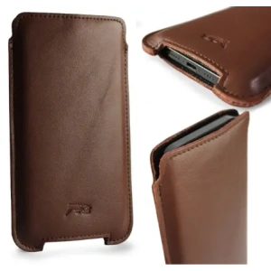 Wholesale LURESKO NORTHERN XXXL leather case pull-out type for phone (smooth brown) - LUR46 - {ean13} - Hurt