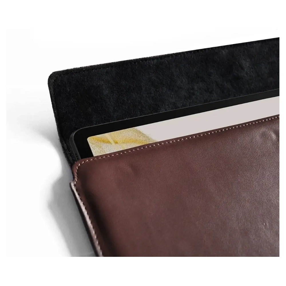 Wholesale LURESKO CLAYER XL+ leather case for tablet 290 x 212 x 9mm (smooth brown) - LUR52 - {ean13} - Hurt