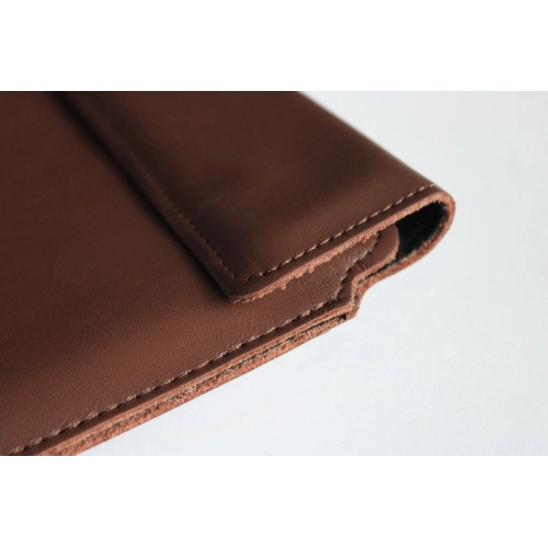 Skórzane etui LURESKO CLAYER XL+ na tablet 290 x 212 x 9mm (brąz gładki)