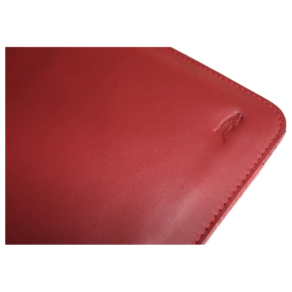 Wholesale LURESKO CLAYER XL+ leather case for tablet 290 x 212 x 9mm (red smooth with red thread) - LUR53 - {ean13} - Hurt