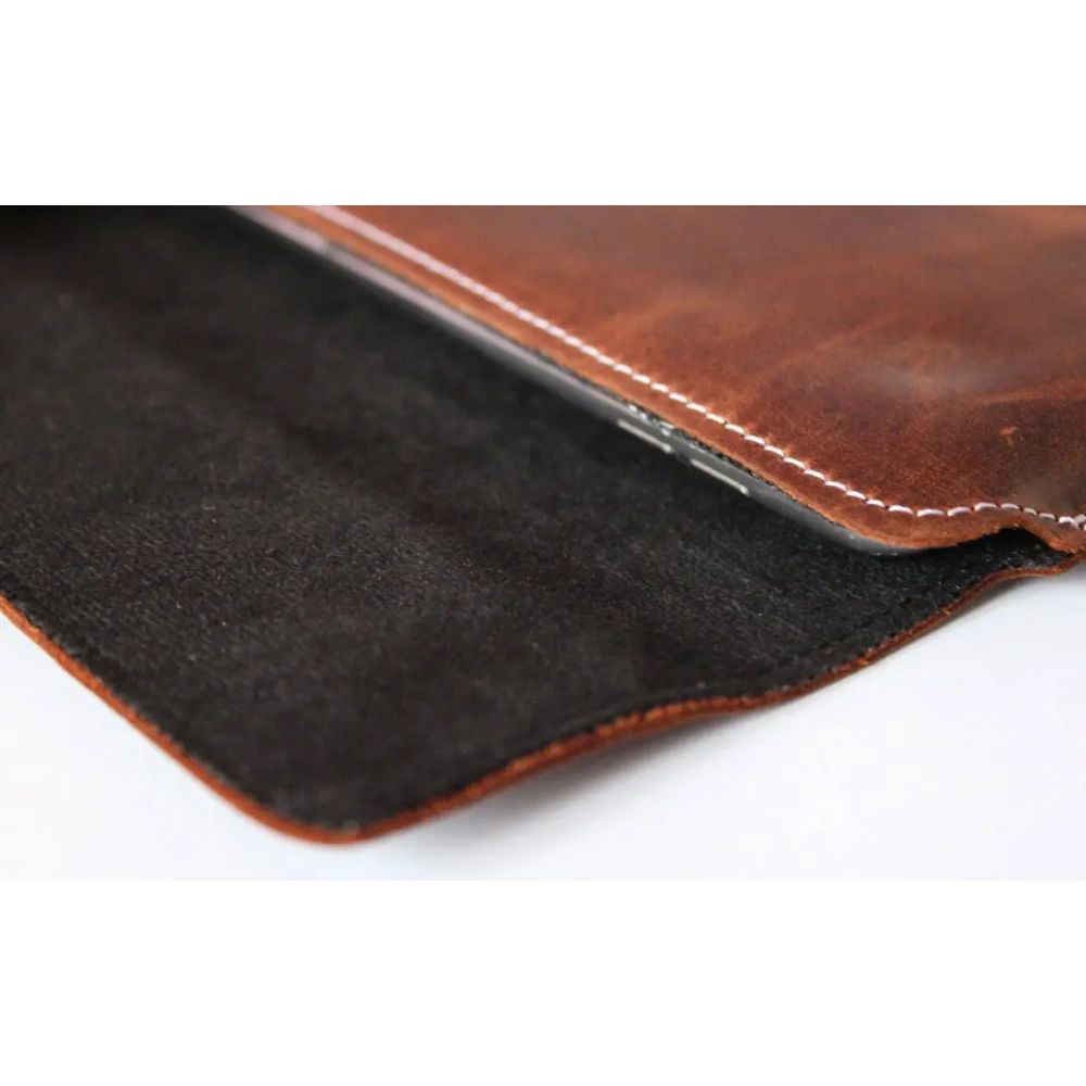 Wholesale LURESKO CLAYER XL+ leather case for tablet 290 x 212 x 9mm (vintage brown with white thread) - LUR54 - {ean13} - Hurt