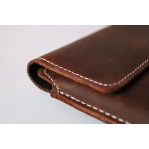 Wholesale LURESKO CLAYER XL+ leather case for tablet 290 x 212 x 9mm (vintage brown with white thread) - LUR54 - {ean13} - Hurt