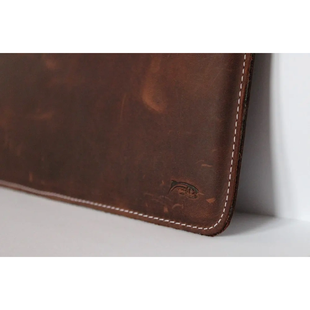 Wholesale LURESKO CLAYER XL+ leather case for tablet 290 x 212 x 9mm (vintage brown with white thread) - LUR54 - {ean13} - Hurt