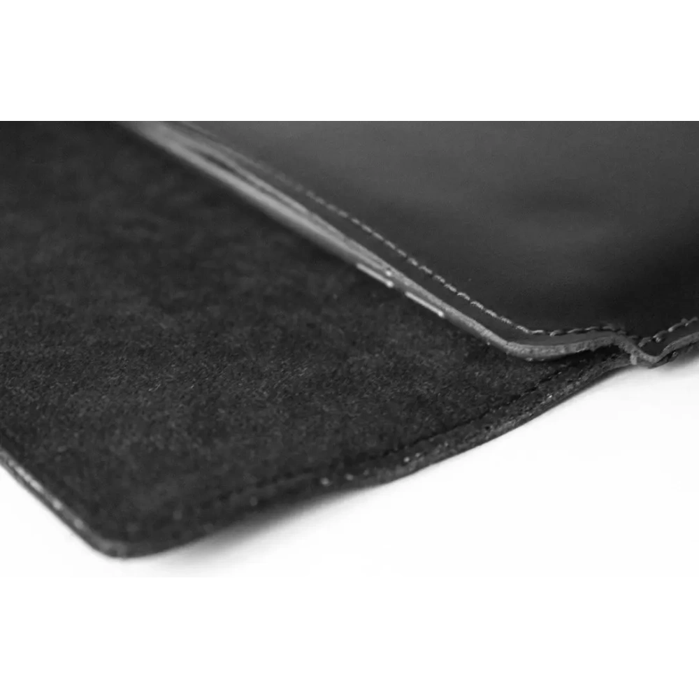 Wholesale LURESKO CLAYER XL+ leather case for tablet 290 x 212 x 9mm (black smooth with black thread) - LUR55 - {ean13} - Hurt