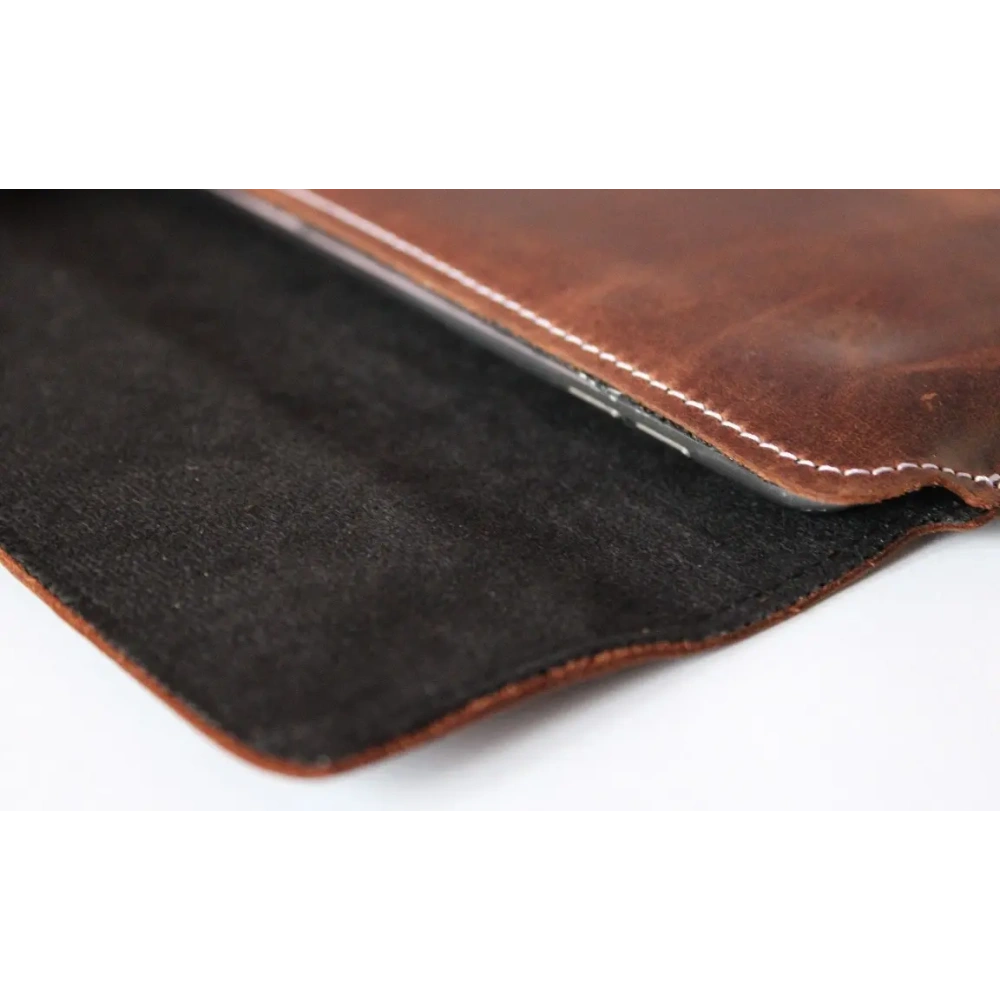 Hurtownia GSM - Husa din piele LURESKO CLAYER XXL pentru tabletă 313 x 222 x 9mm (maro vintage cu fir alb) - LUR56 - {ean13} - Hurt