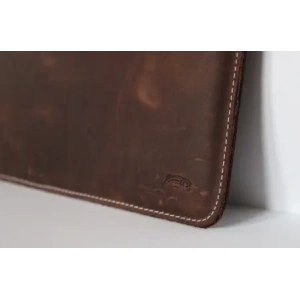 Wholesale LURESKO CLAYER XXL leather case for tablet 313 x 222 x 9mm (vintage brown with white thread) - LUR56 - {ean13} - Hurt
