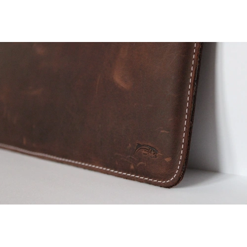 Skórzane etui LURESKO CLAYER XXL na tablet 313 x 222 x 9mm (brązowy vintage  biała nić)