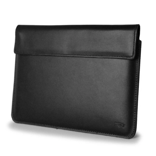 Skórzane etui LURESKO CLAYER XXL na tablet 313 x 222 x 9mm (czarny gładki  czarna nić)