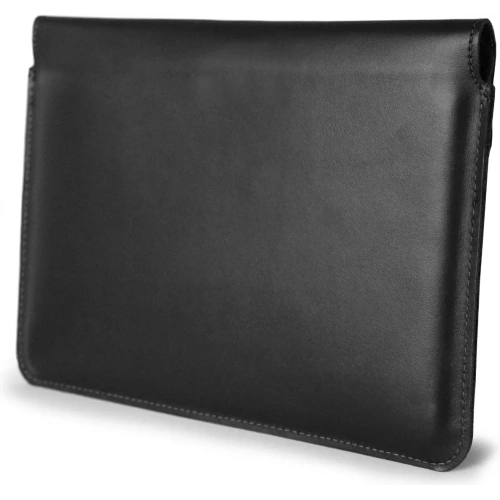 Skórzane etui LURESKO CLAYER XXL na tablet 313 x 222 x 9mm (czarny gładki  czarna nić)