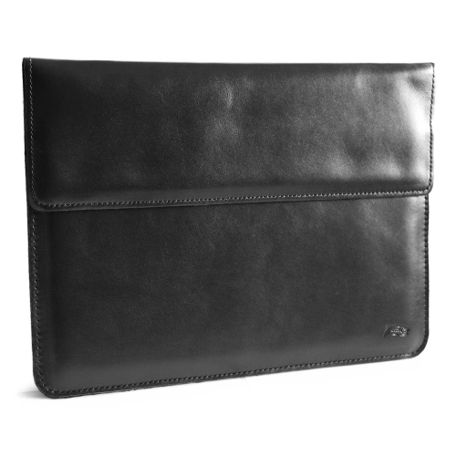 Skórzane etui LURESKO CLAYER XL2 GKL na tablet 249 x 181 x 9mm (czarny gładki  czarna nić)