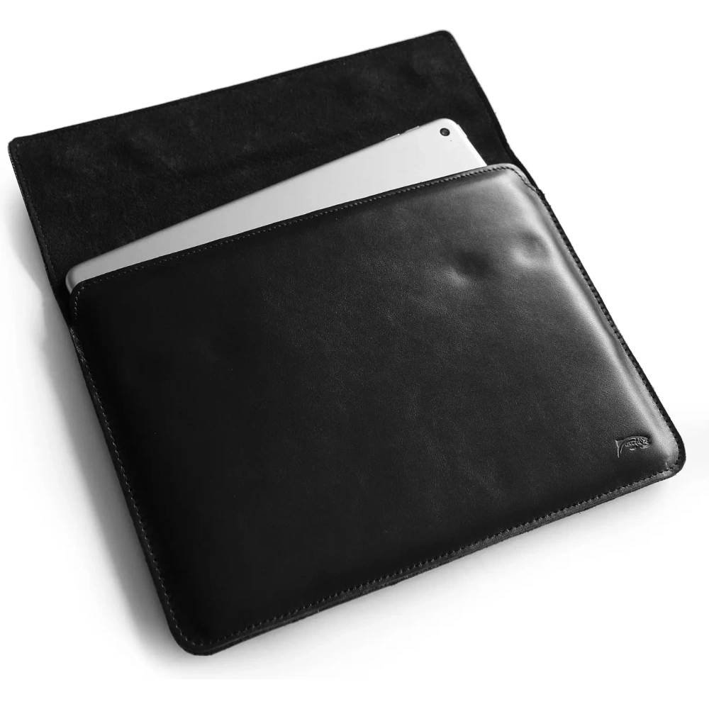 Wholesale LURESKO CLAYER XL2 GKL leather case for tablet 249 x 181 x 9mm (black smooth with black thread) - LUR58 - {ean13} - Hurt