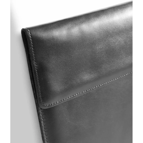 Skórzane etui LURESKO CLAYER XL2 GKL na tablet 249 x 181 x 9mm (czarny gładki  czarna nić)