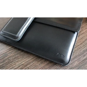 Wholesale LURESKO CLAYER XL2 GKL leather case for tablet 249 x 181 x 9mm (black smooth with black thread) - LUR58 - {ean13} - Hurt