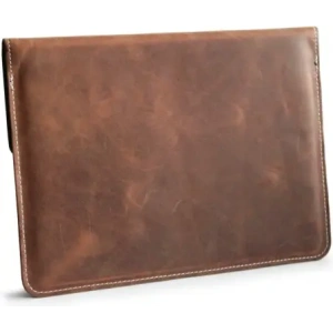 Wholesale LURESKO CLAYER XL2 GKL leather case for tablet 249 x 181 x 9mm (vintage brown with white thread) - LUR59 - {ean13} - Hurt