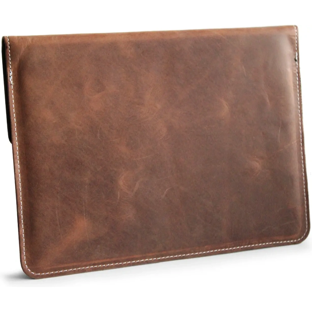 Wholesale LURESKO CLAYER XL2 GKL leather case for tablet 249 x 181 x 9mm (vintage brown with white thread) - LUR59 - {ean13} - Hurt