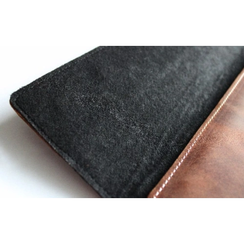 Skórzane etui LURESKO CLAYER XL2 GKL na tablet 249 x 181 x 9mm (brązowy vintage  biała nić)