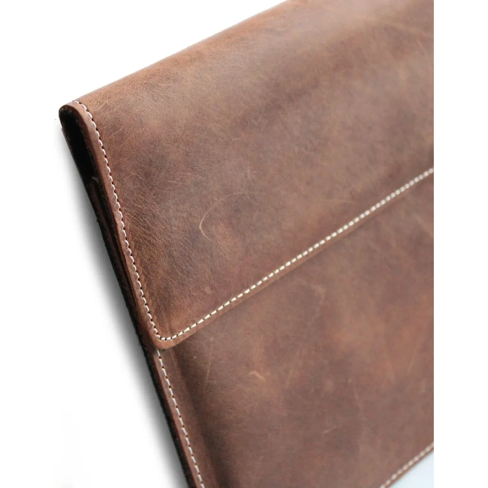 Wholesale LURESKO CLAYER XL2 GKL leather case for tablet 249 x 181 x 9mm (vintage brown with white thread) - LUR59 - {ean13} - Hurt