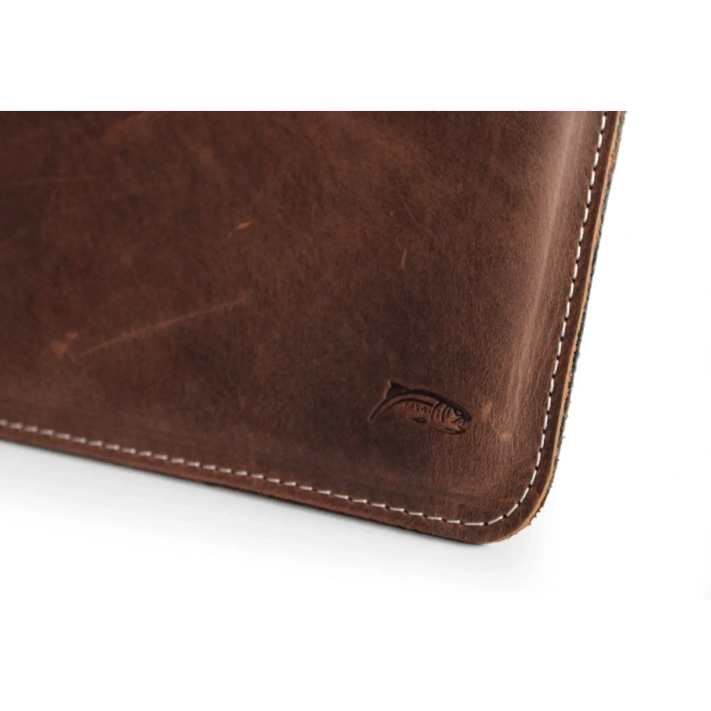 Wholesale LURESKO CLAYER XL2 GKL leather case for tablet 249 x 181 x 9mm (vintage brown with white thread) - LUR59 - {ean13} - Hurt