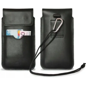 Wholesale LURESKO VISSA 4XL leather case for neck 170x80x9mm (black smooth with black thread) - LUR60 - {ean13} - Hurt
