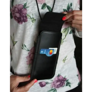 Hurtownia GSM - LURESKO VISSA 4XL husă din piele pentru gât 170x80x9mm (neagră lucioasă cu fir negru) - LUR60 - {ean13} - Hurt