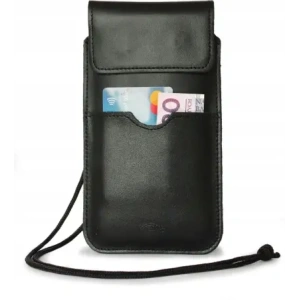 Hurtownia GSM - LURESKO VISSA 4XL kožené pouzdro na krk 170x80x9mm (černé hladké s černou nití) - LUR60 - {ean13} - Hurt