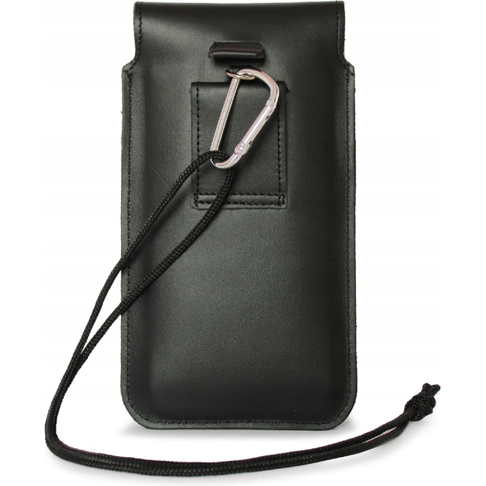 Wholesale LURESKO VISSA 4XL leather case for neck 170x80x9mm (black smooth with black thread) - LUR60 - {ean13} - Hurt