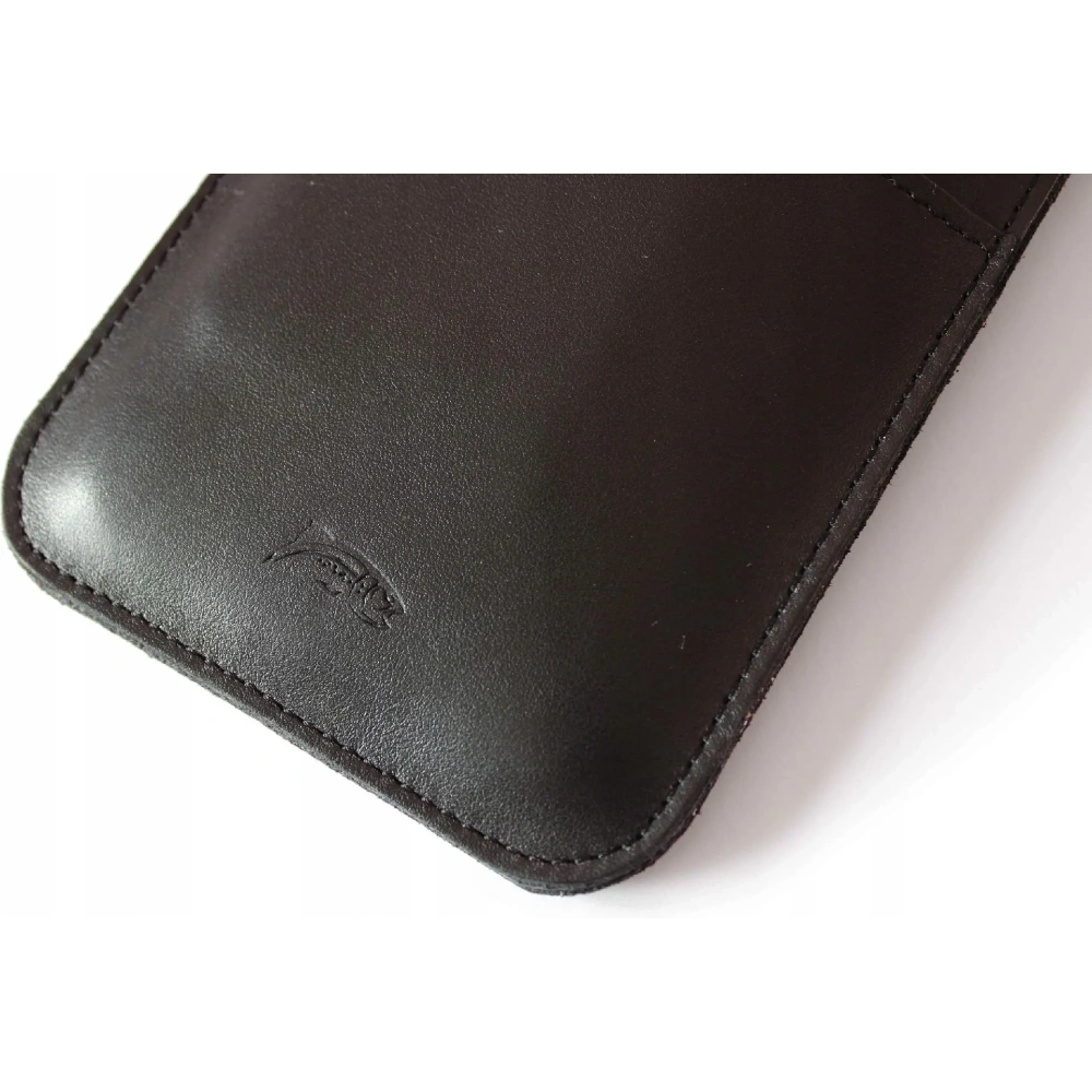 Wholesale LURESKO VISSA 4XL leather case for neck 170x80x9mm (black smooth with black thread) - LUR60 - {ean13} - Hurt