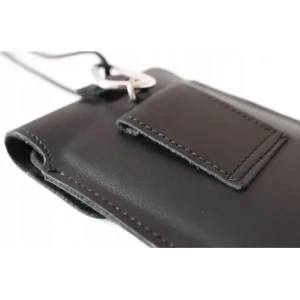 Wholesale LURESKO VISSA 4XL leather case for neck 170x80x9mm (black smooth with black thread) - LUR60 - {ean13} - Hurt
