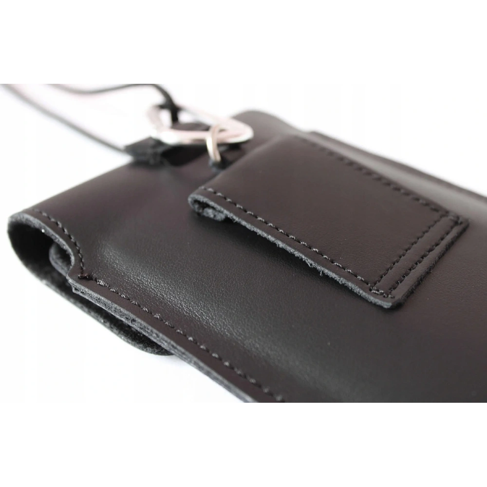 Wholesale LURESKO VISSA 4XL leather case for neck 170x80x9mm (black smooth with black thread) - LUR60 - {ean13} - Hurt