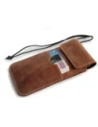 Wholesale LURESKO VISSA 4XL leather case for neck 170x80x9mm (vintage brown with white thread) - LUR61 - {ean13} - Hurt