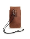 Wholesale LURESKO VISSA 4XL leather case for neck 170x80x9mm (vintage brown with white thread) - LUR61 - {ean13} - Hurt