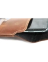 Wholesale LURESKO VISSA 4XL leather case for neck 170x80x9mm (vintage brown with white thread) - LUR61 - {ean13} - Hurt